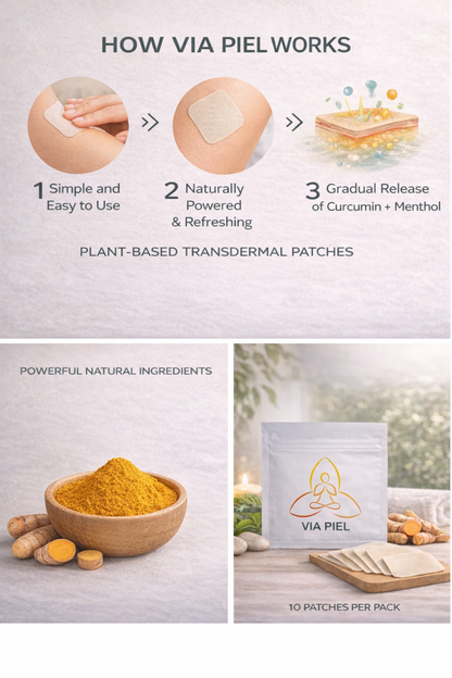 Via Piel Cool Patches 10 Pack | Nano-Curcumin